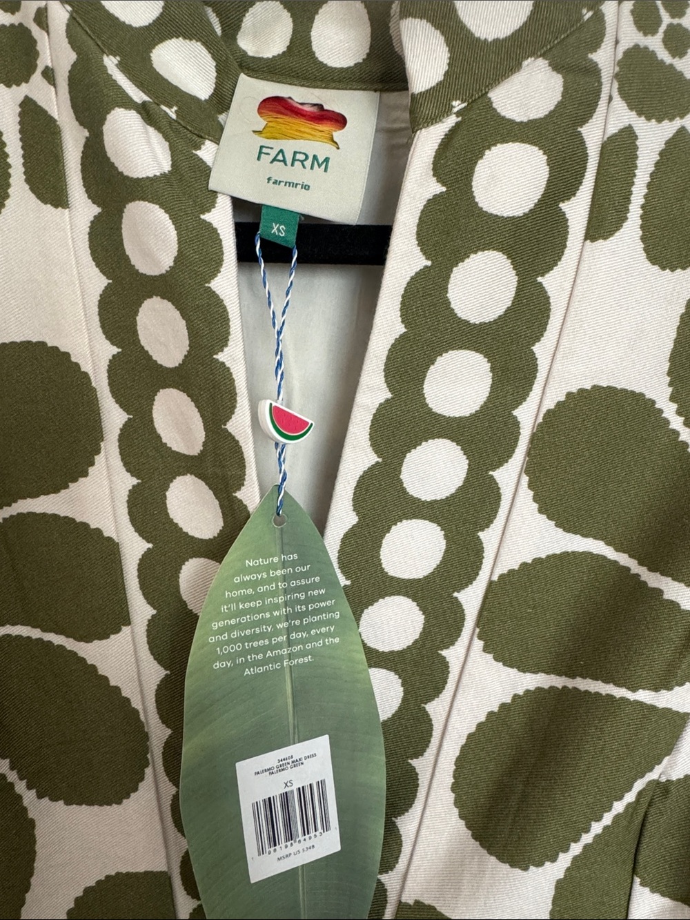 FARM Rio Olive & Cream Floral Maxi Dress - Picture 2 of 5